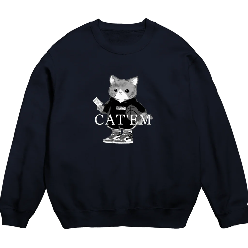 CAT'EM キャッテム　スニーカーを履いた猫のブランドのBASKE CAT 'Shadow'　スニーカーを履いた猫のブランド Crew Neck Sweatshirt