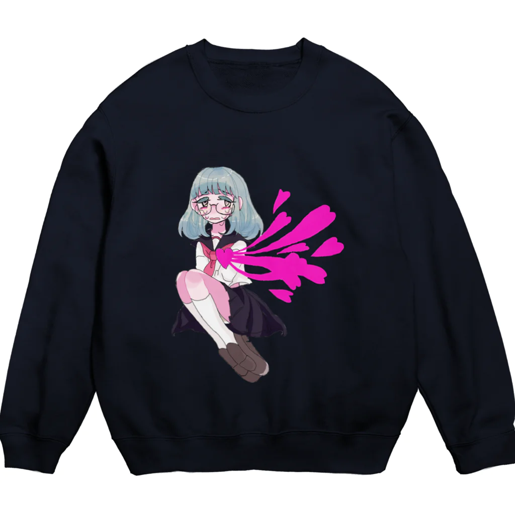 落ちてく落ちてくのいのちのきょうきゅう Crew Neck Sweatshirt