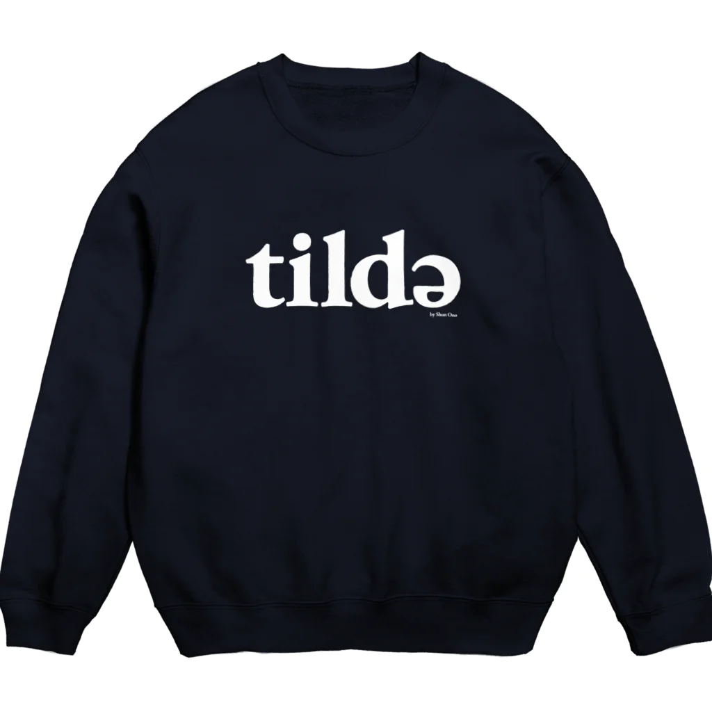 tildeのWhite tilde Crew Neck Sweatshirt