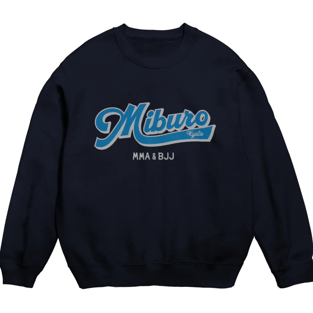 No.326のベースボールロゴ　青 Crew Neck Sweatshirt