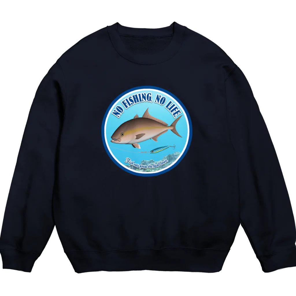 猫と釣り人のKAMPACHI_2R Crew Neck Sweatshirt