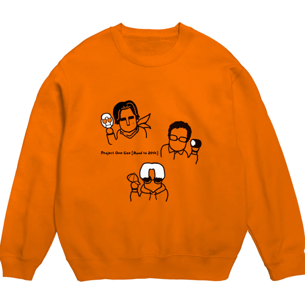 Project One-Sizeの３人の個性をギュッと集結 Crew Neck Sweatshirt