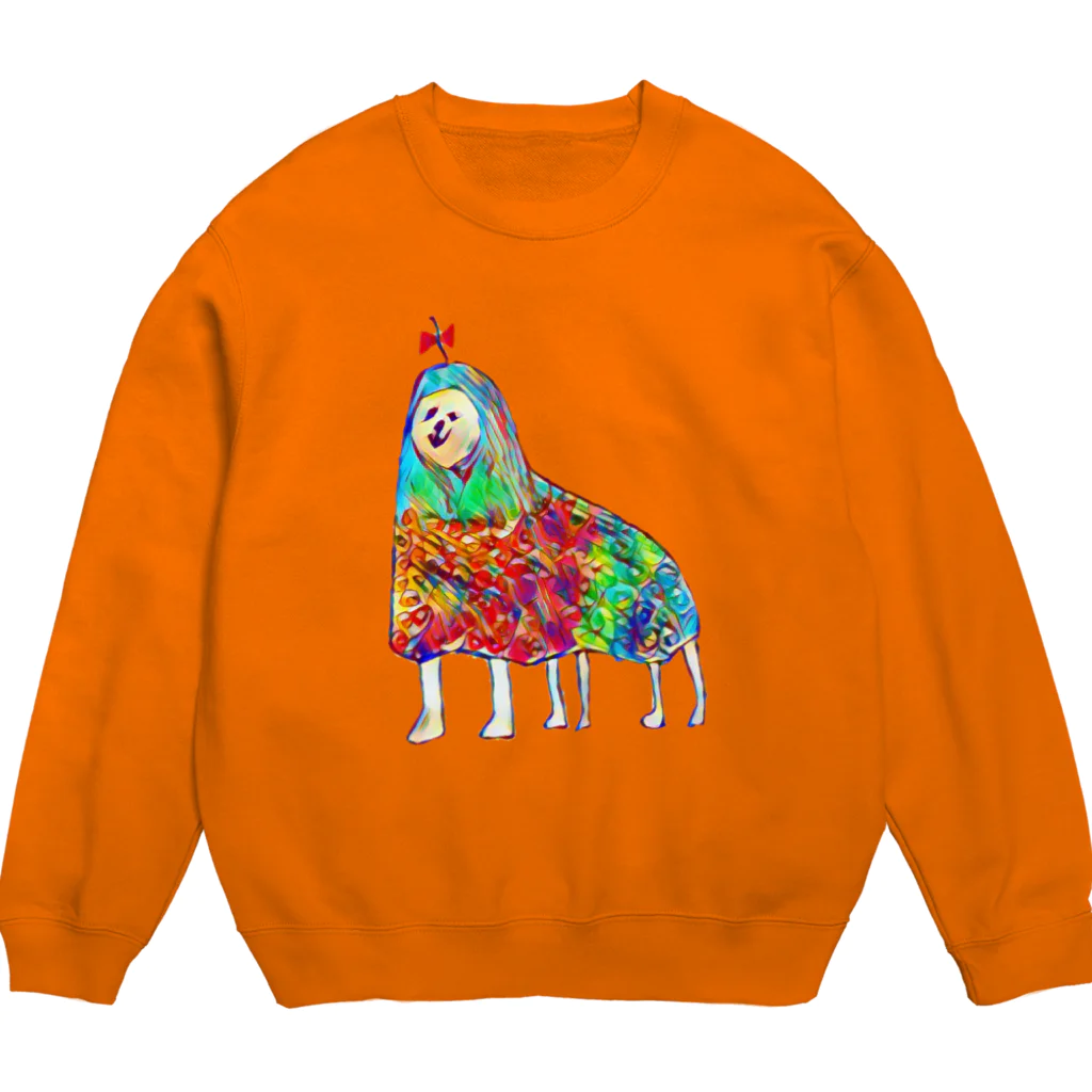 お味噌ちゃん👺LINEスタンプもの獅子舞 Crew Neck Sweatshirt