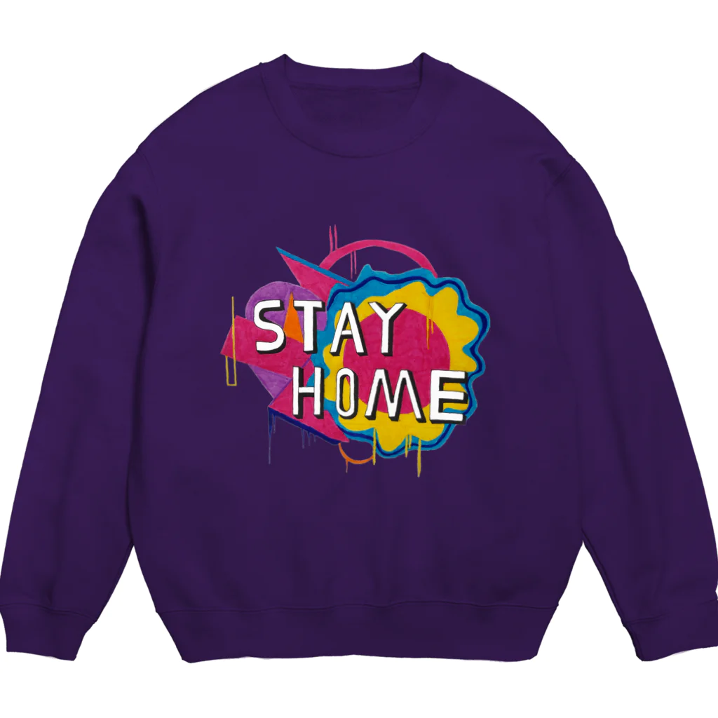 KAT Graphic ●のSTAY HOME × STREET PAINTING Crew Neck Sweatshirt