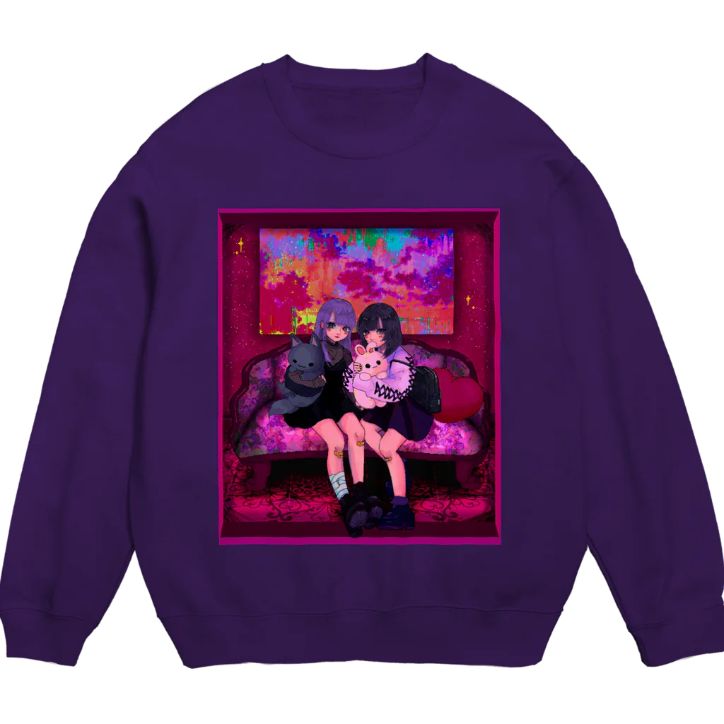 ミンチ肉shopの女の子の部屋 Crew Neck Sweatshirt