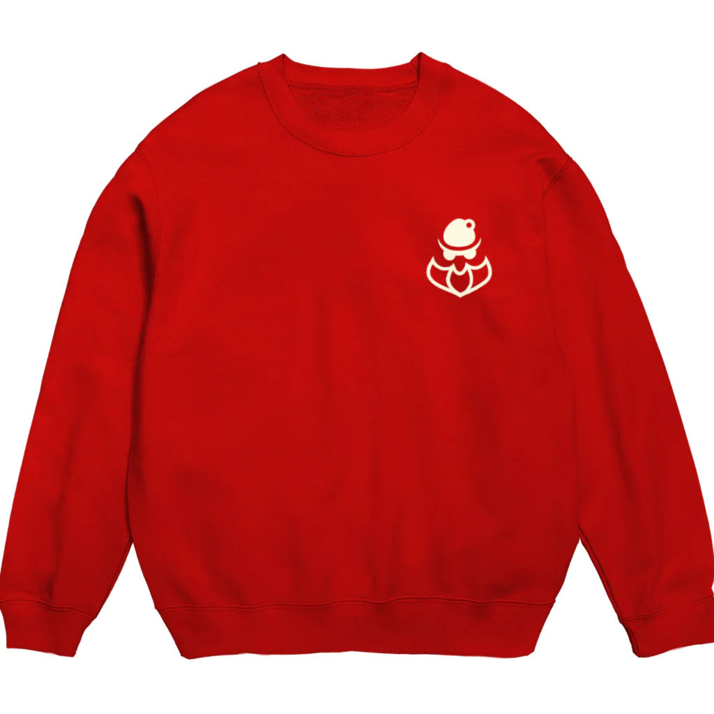 サンタｘマフィア オフィシャルshopのサンタ×マフィアロゴ【白】 Crew Neck Sweatshirt