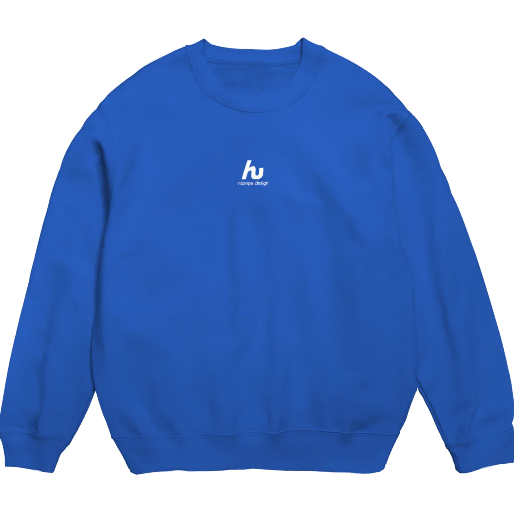 npanpaのんぱんぱ「ん」 スウェット　(ロゴ白2) Crew Neck Sweatshirt