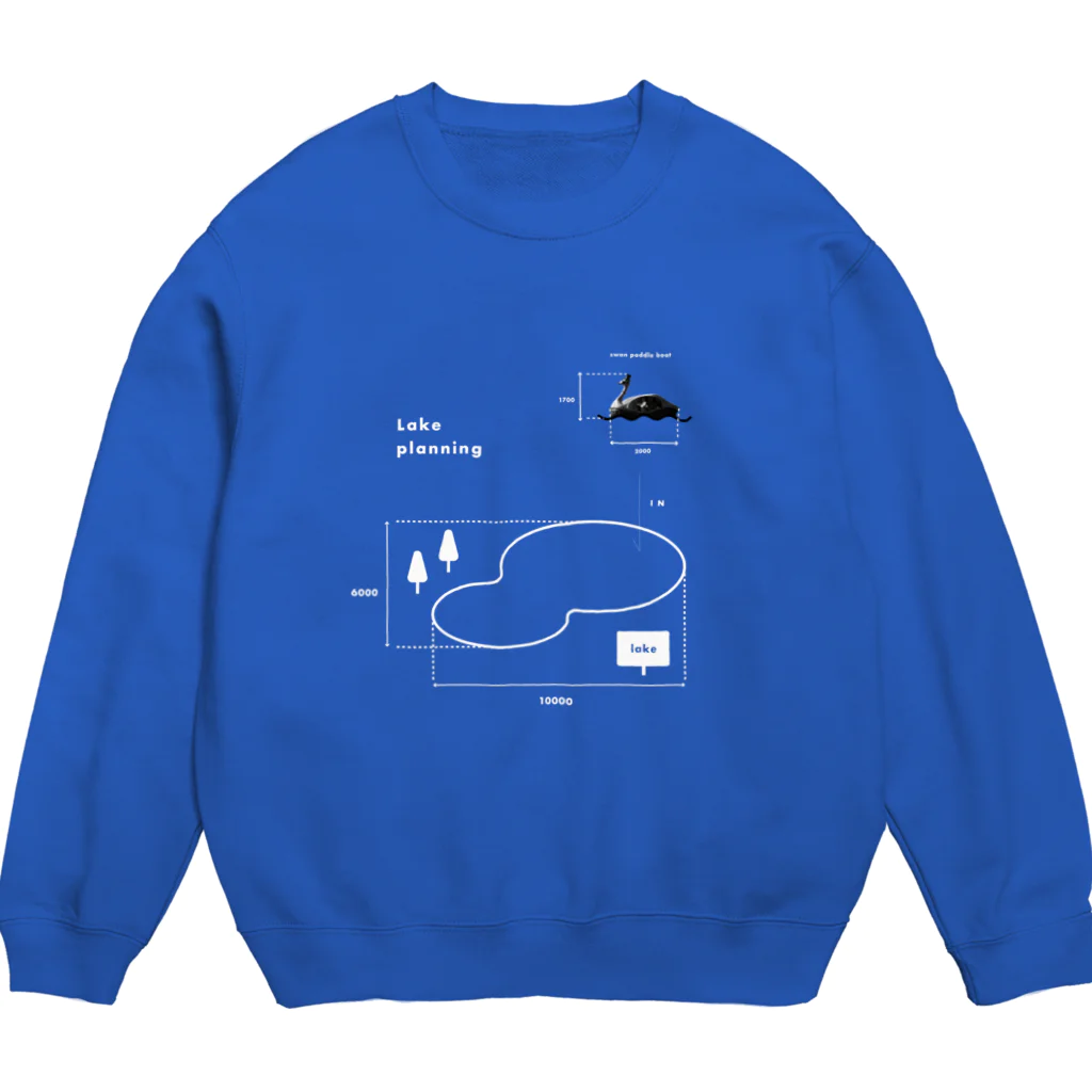 okmのLake planning white Crew Neck Sweatshirt