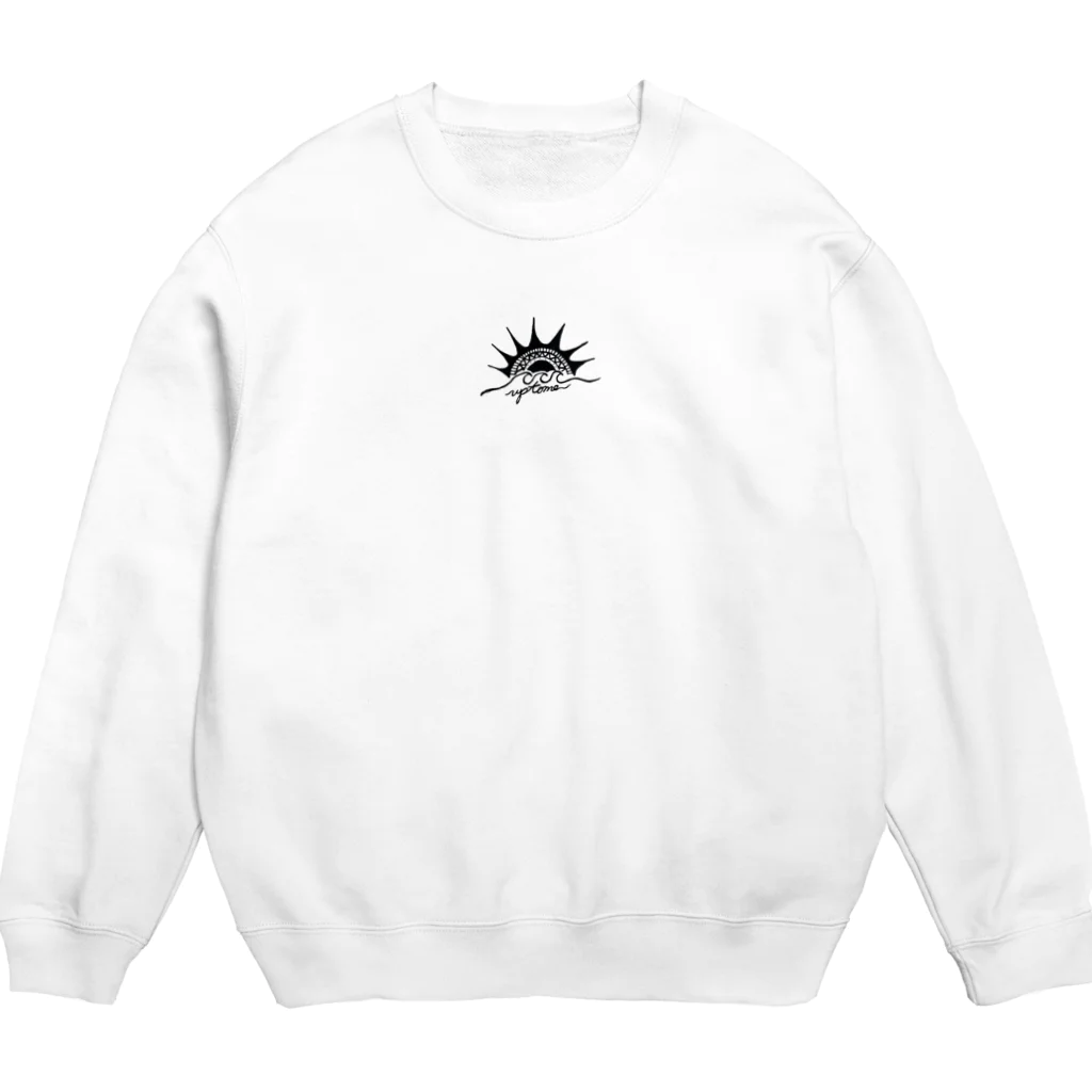 up to meのフロントロゴ（Black） Crew Neck Sweatshirt