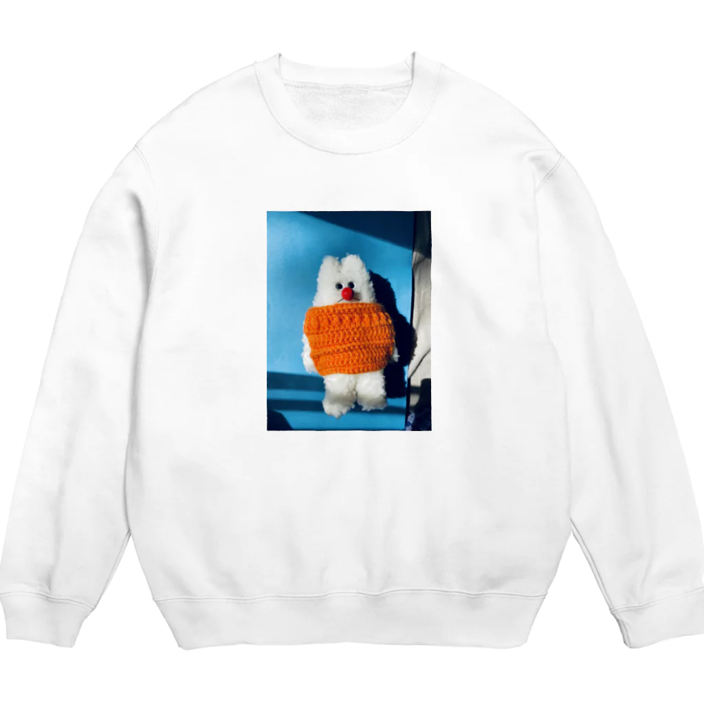 HARUNA AOKIのしゃぼんぼん・朝焼けのオレンジニット Crew Neck Sweatshirt