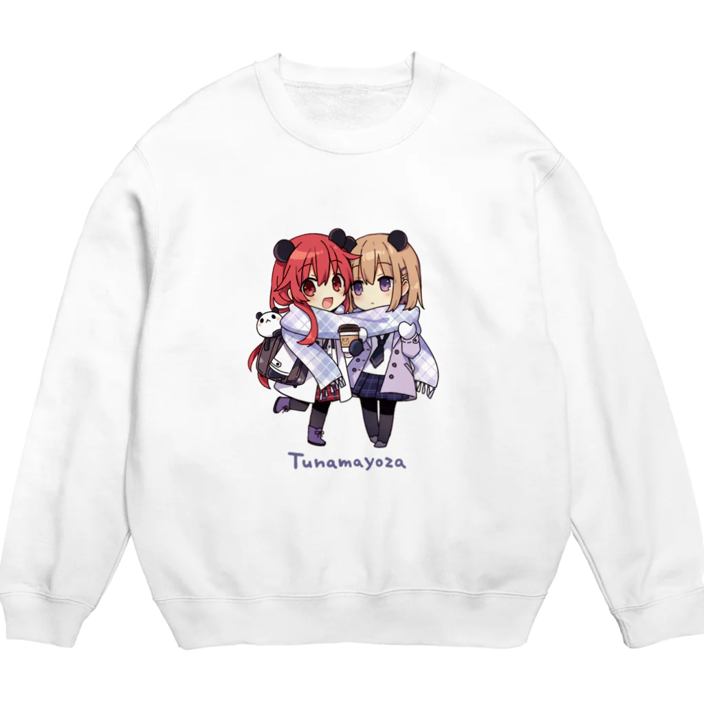 つなまよざのマフラーしゃけこ＆こむぎ Crew Neck Sweatshirt