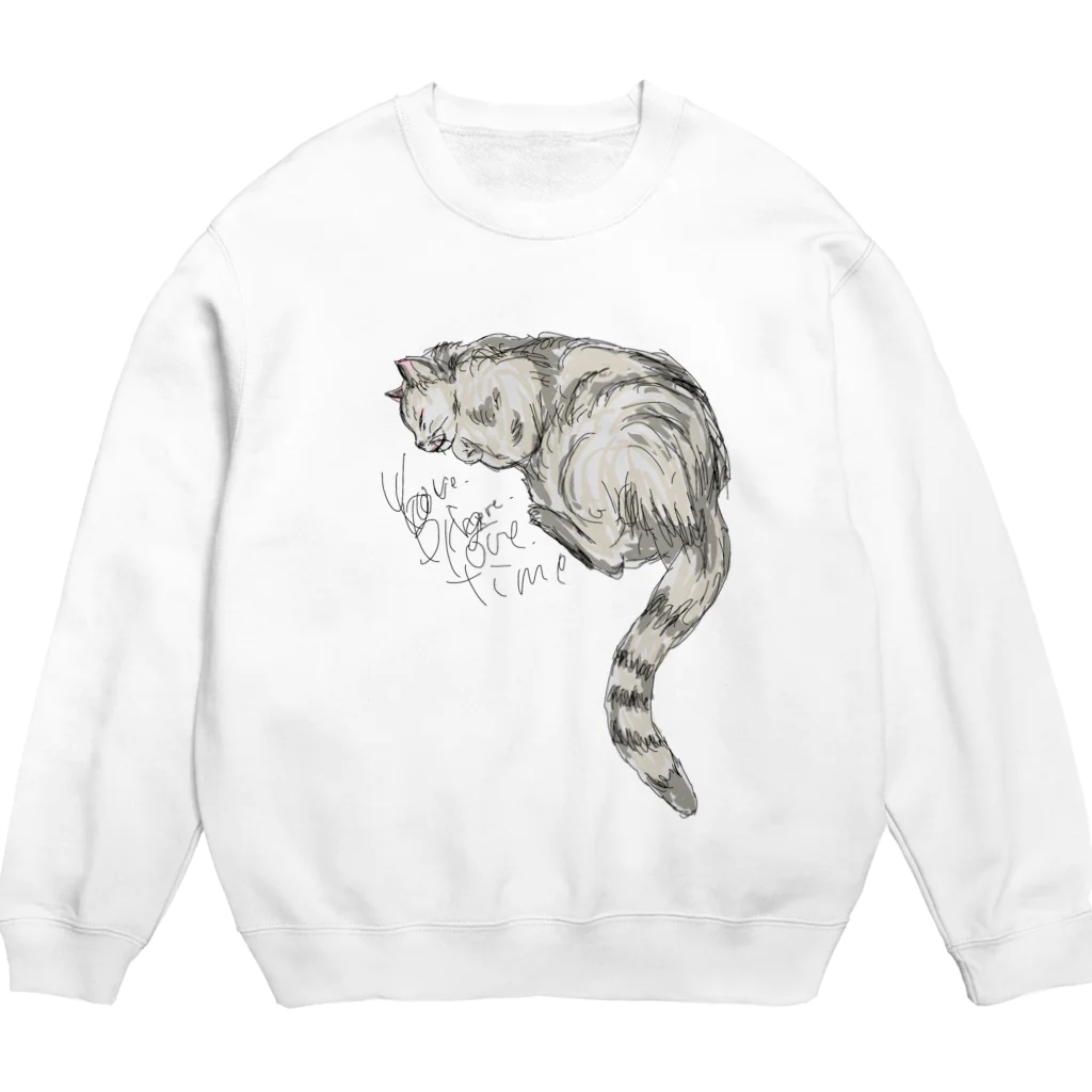 Aimé le chatのねむりおおねこのグッズ Crew Neck Sweatshirt