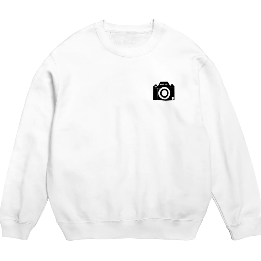 ゆーいち / フォトグラファーのグッズのゆーいち　カメラロゴスウェット（全14色） Crew Neck Sweatshirt