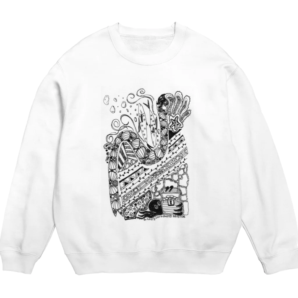 a-bow's workshop(あーぼぅズ ワークショップ)の海中散歩 Crew Neck Sweatshirt