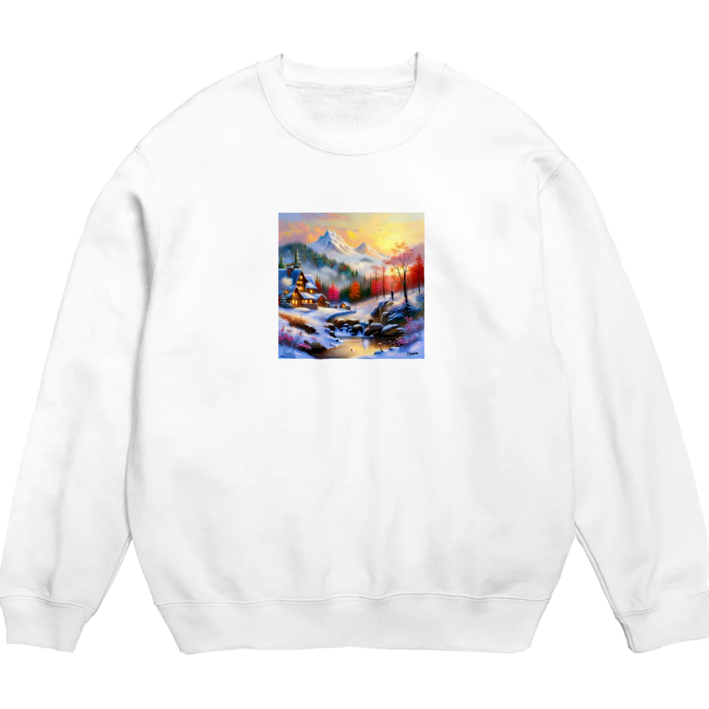 P.H.C（pink house candy）の幻想的な雪景色のグッズ Crew Neck Sweatshirt