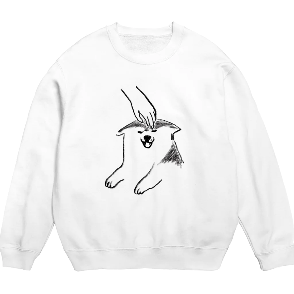 ぺろぺろぺろぺろ【せいこせんせい】の柴犬　なでなで【せいこせんせい】 Crew Neck Sweatshirt