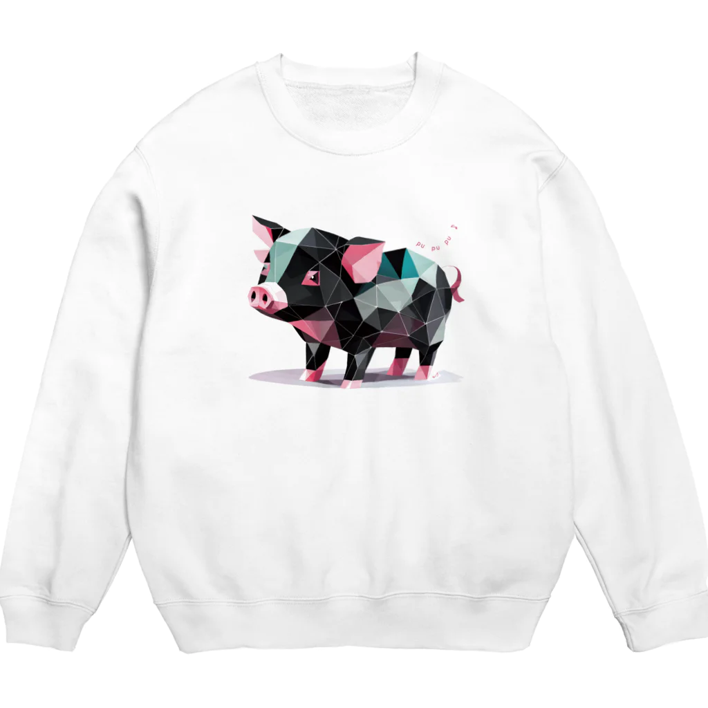 まみおデザインのpu　 pu　　pu ♪ Crew Neck Sweatshirt