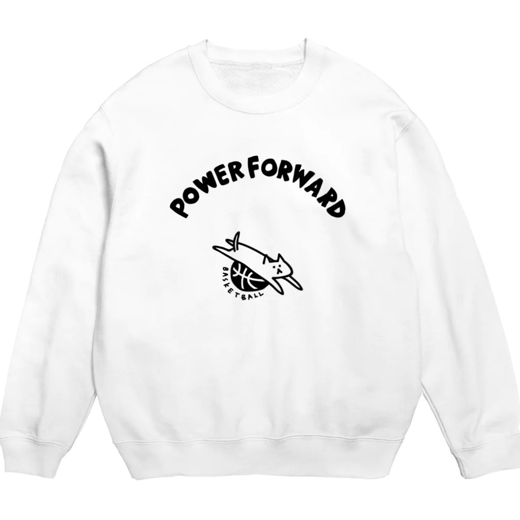 PokuStarのバスケットボール　パワーフォワードなネコ Crew Neck Sweatshirt