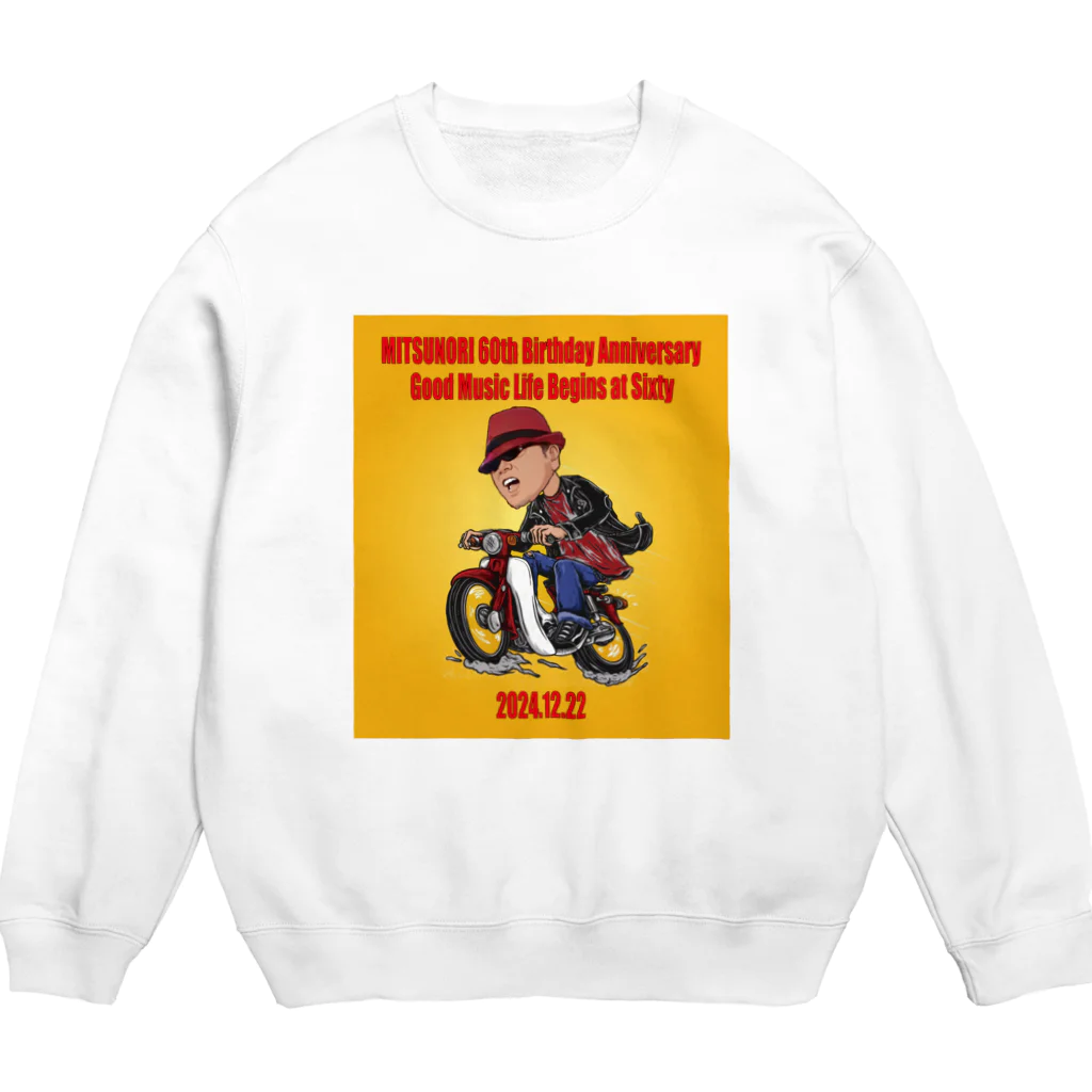 MITSUNORI OFFICIAL SHOPのMITSUNORI 還暦記念デザイン Bike-A Crew Neck Sweatshirt