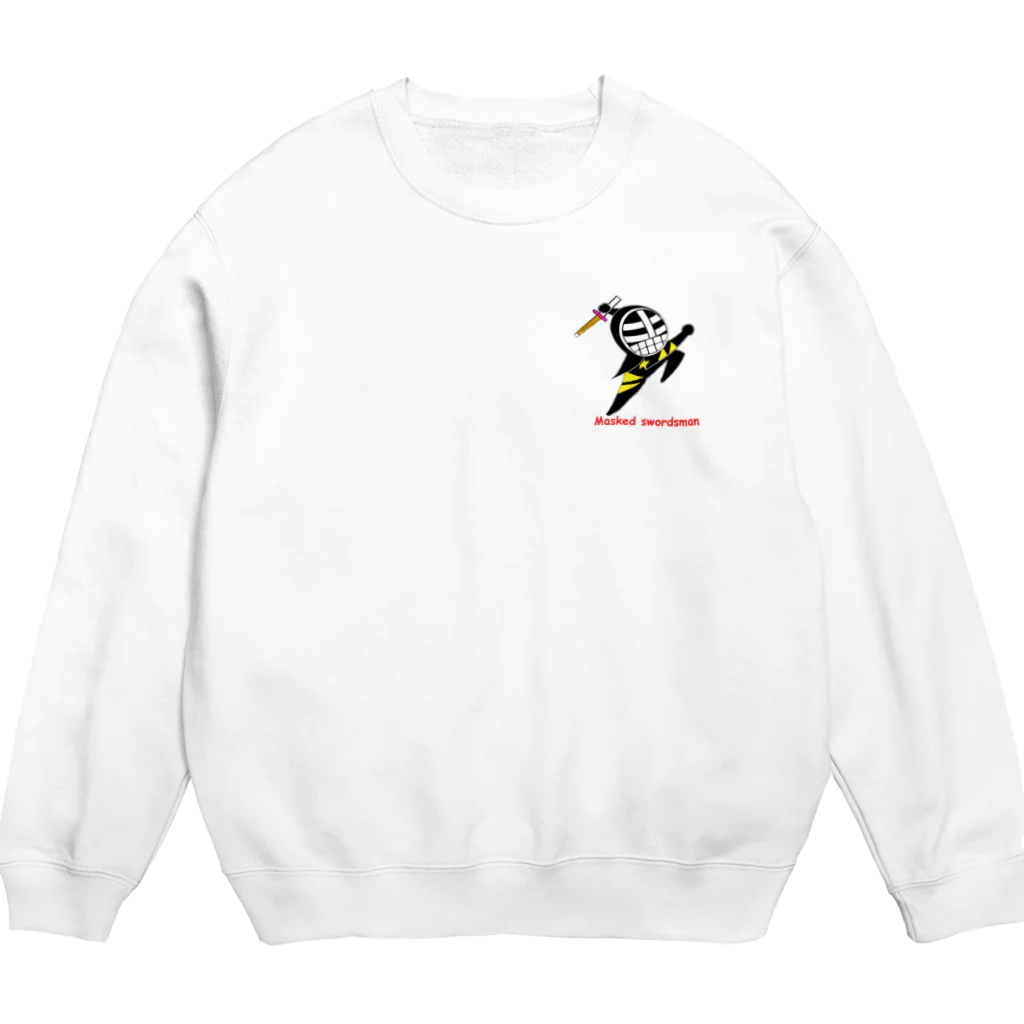 剣道グッズ　覆面剣士マスクドスウォーズマン　剣道Tシャツのマスクド・ブラック Crew Neck Sweatshirt