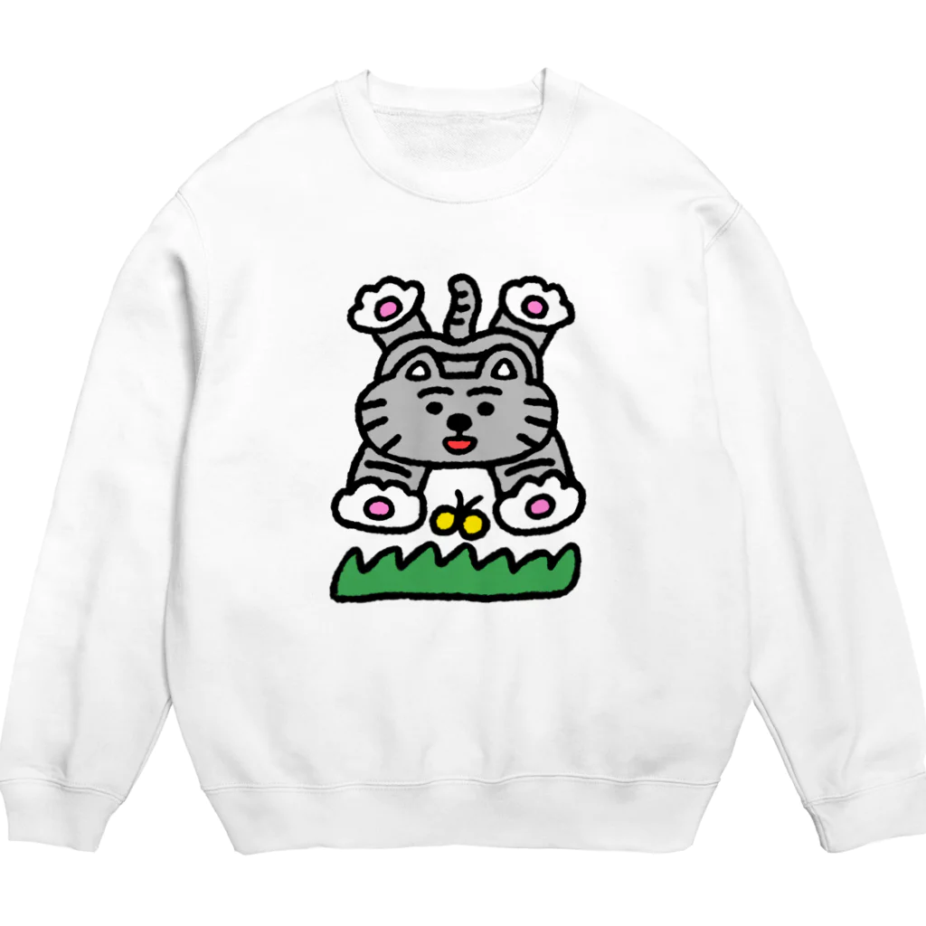 ヘロシナキャメラ売り場のぷりけつキャット Crew Neck Sweatshirt