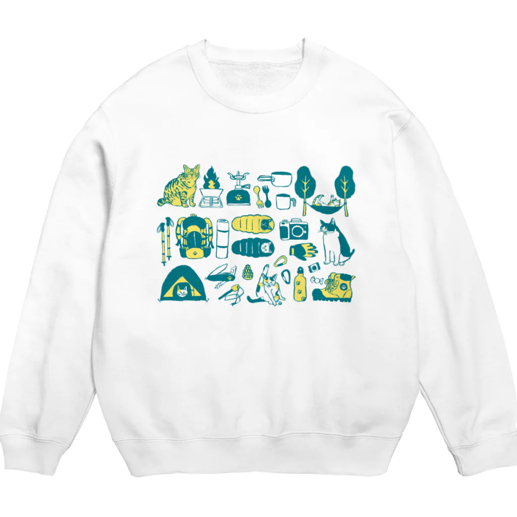 喫茶こぐまやのcamp cats Crew Neck Sweatshirt