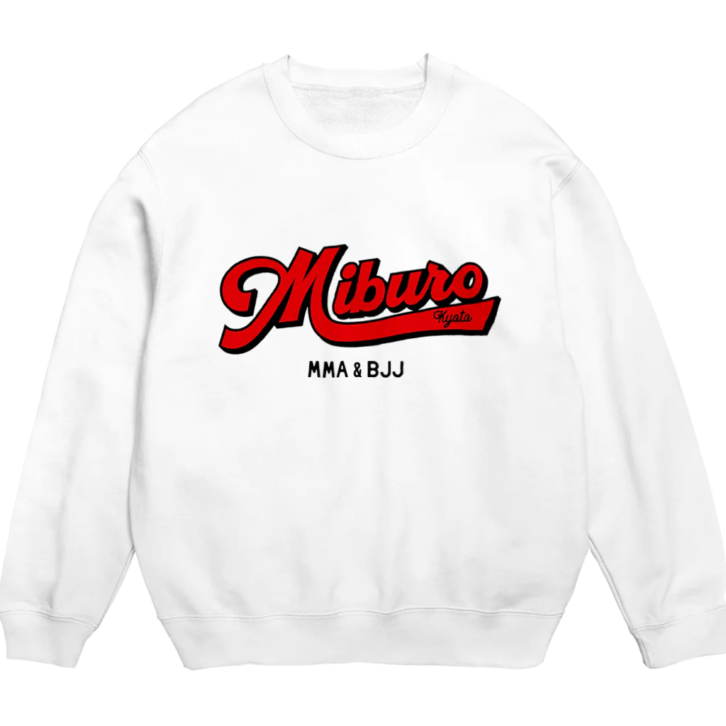 No.326のベースボールロゴ　赤 Crew Neck Sweatshirt