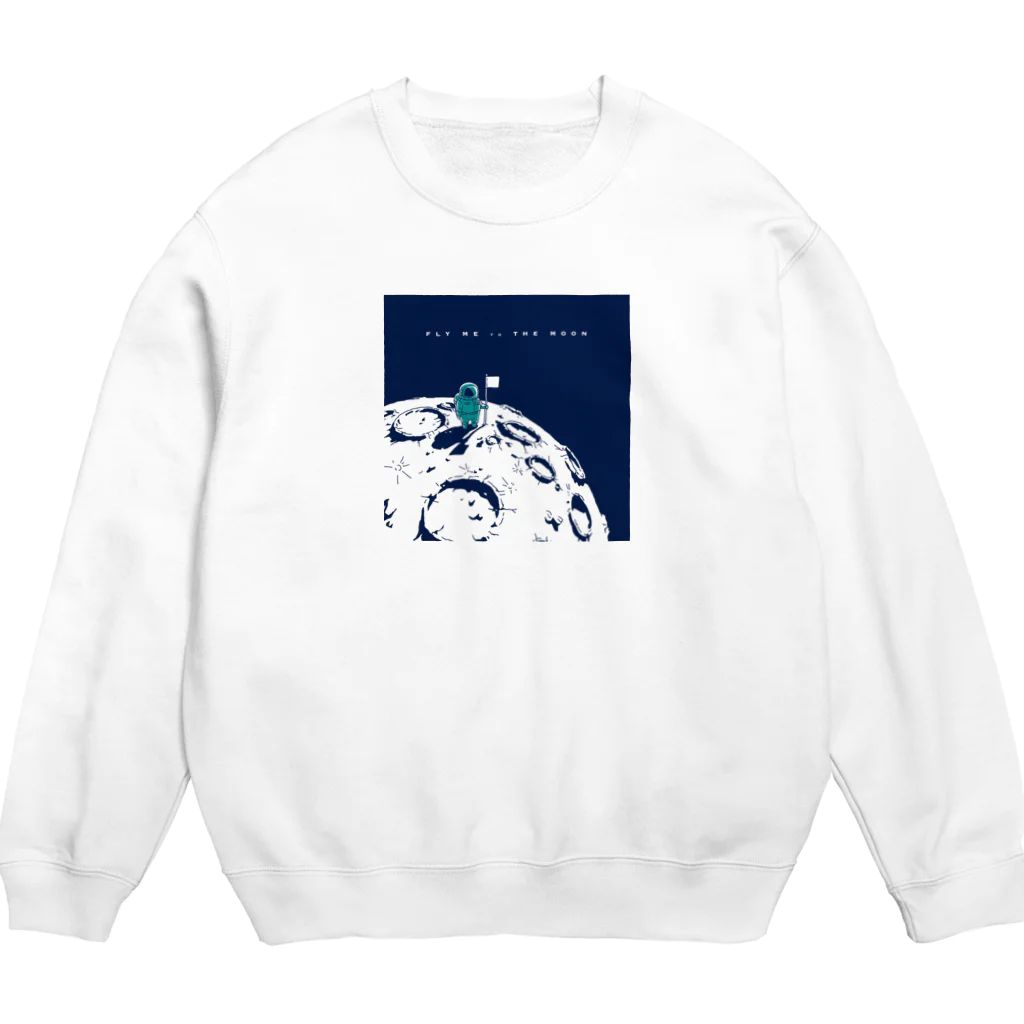 marumimuramのFly Me to the Moon 02 Crew Neck Sweatshirt