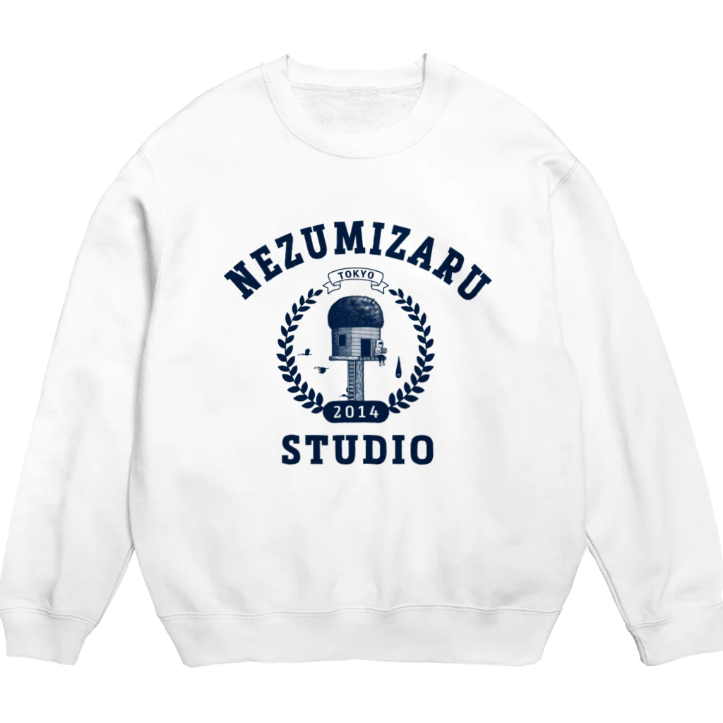 NEZUMIZARU STUDIO SHOPのネズミザルスタジオネイビー Crew Neck Sweatshirt