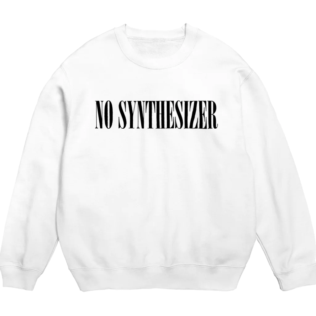 eins zwei drei vierの90年代V系インスパイアグッズ「NO SYNTHESIZER」 Crew Neck Sweatshirt