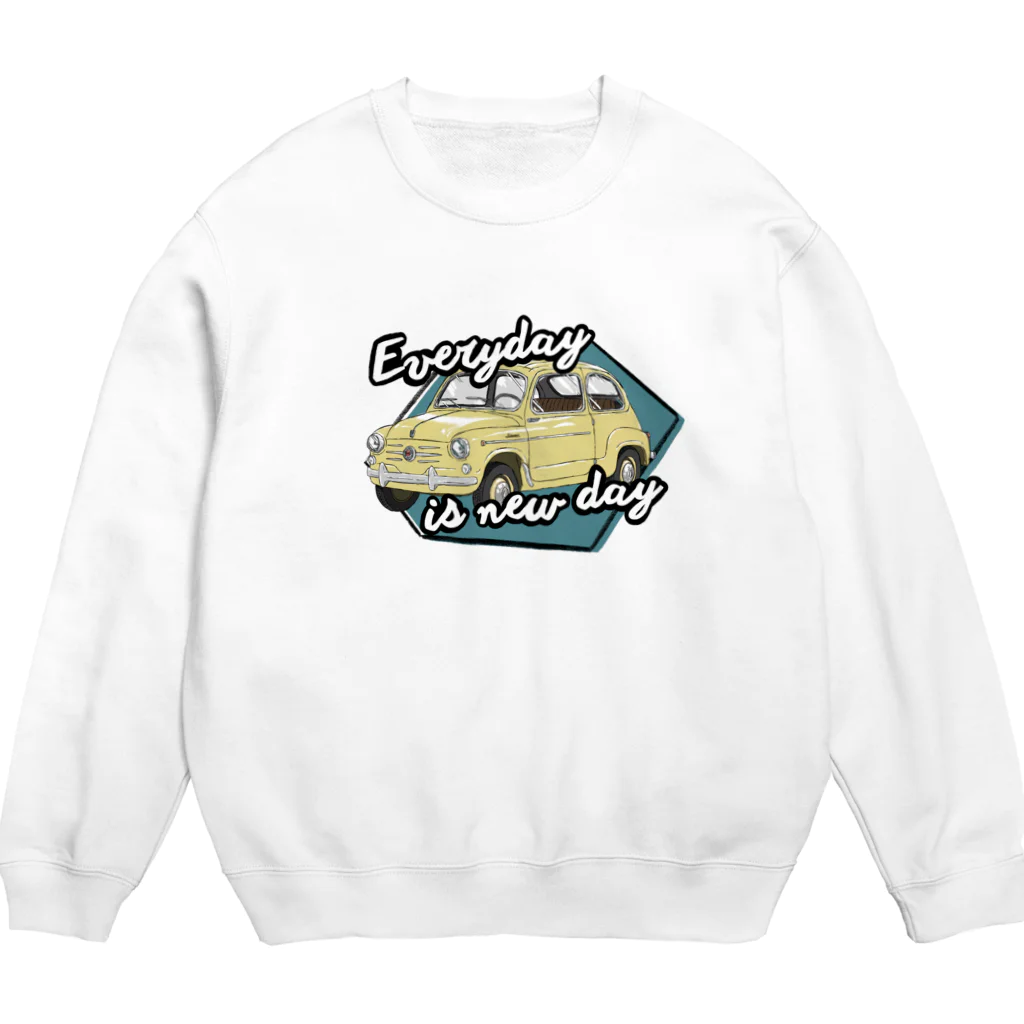 :FelizのEveryday is new day Crew Neck Sweatshirt