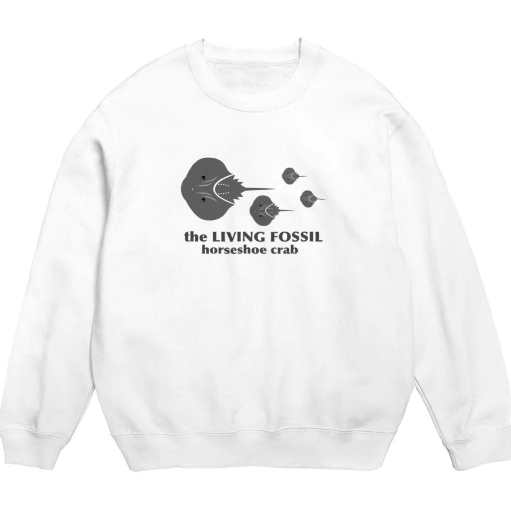 mojokinnの生きる化石（カブトガニ） Crew Neck Sweatshirt