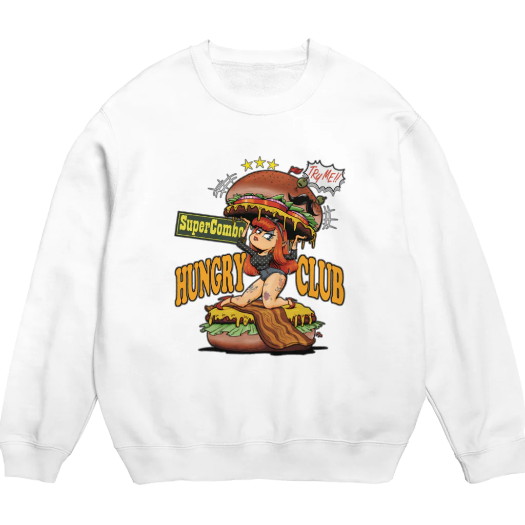 nidan-illustrationの"HUNGRY CLUB" Crew Neck Sweatshirt