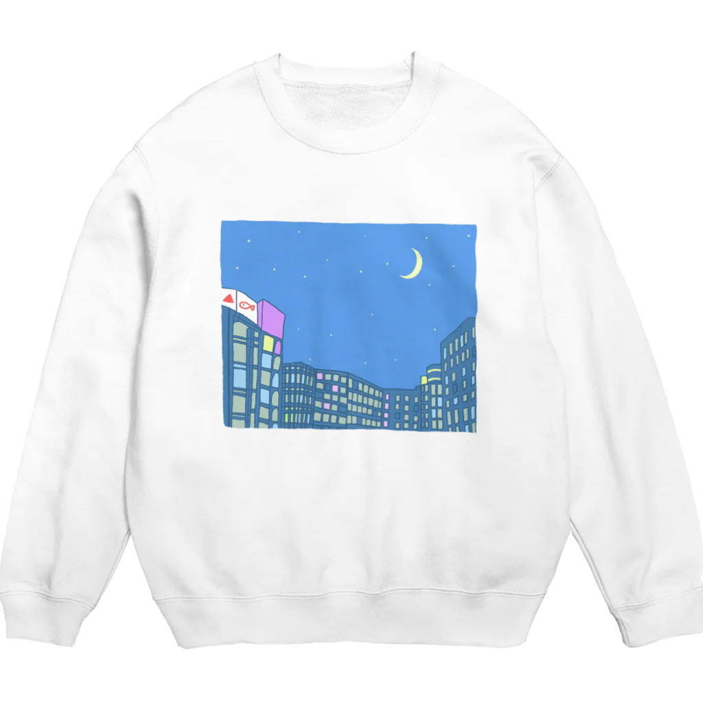 100summerの青色の街 Crew Neck Sweatshirt