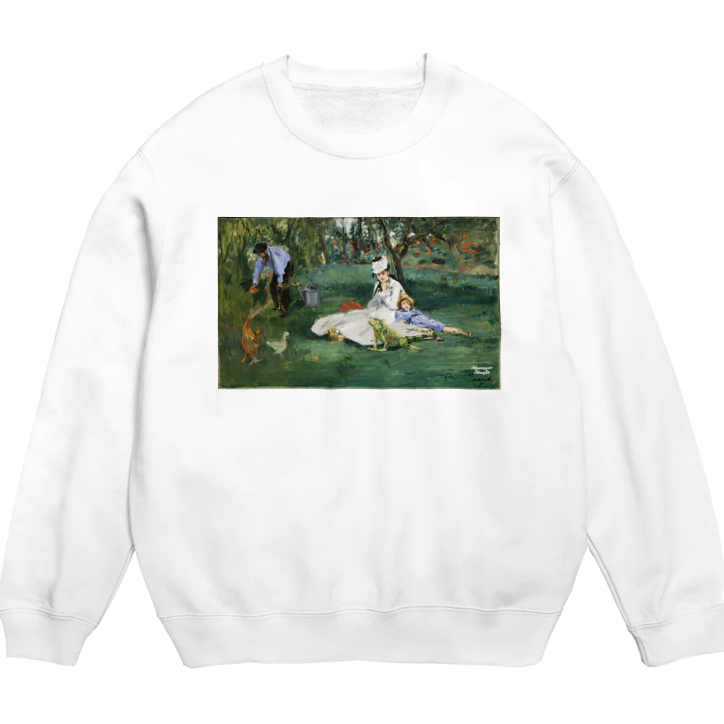 HermannStrasseのモネとグリーンイグアナ Crew Neck Sweatshirt