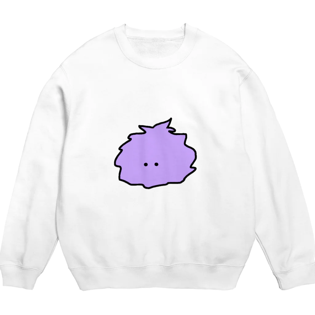 KIKITEKI_LABORATORYのけむくじゃらちゃん(紫) Crew Neck Sweatshirt