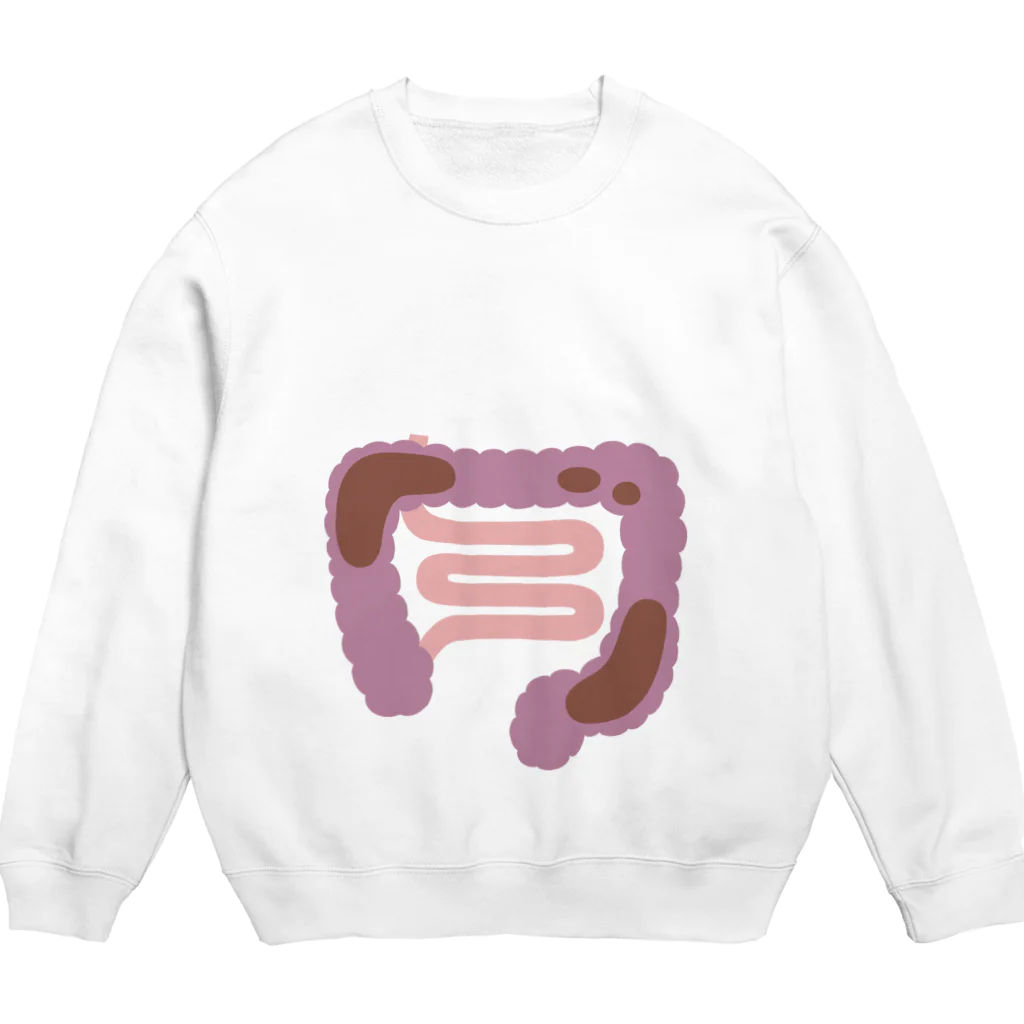 8anna storeの人体のなぞ。便がたまった大腸。 Crew Neck Sweatshirt