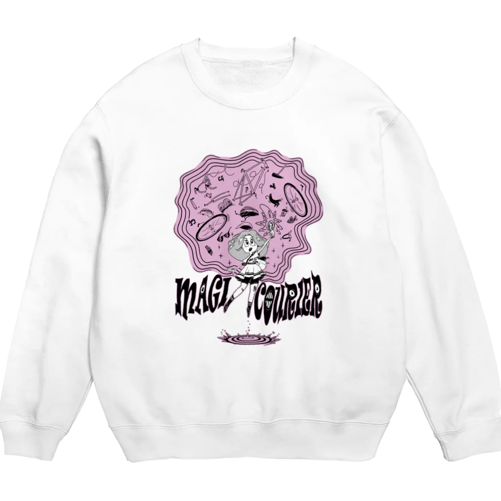 nidan-illustrationの“MAGI COURIER” pink #1 Crew Neck Sweatshirt