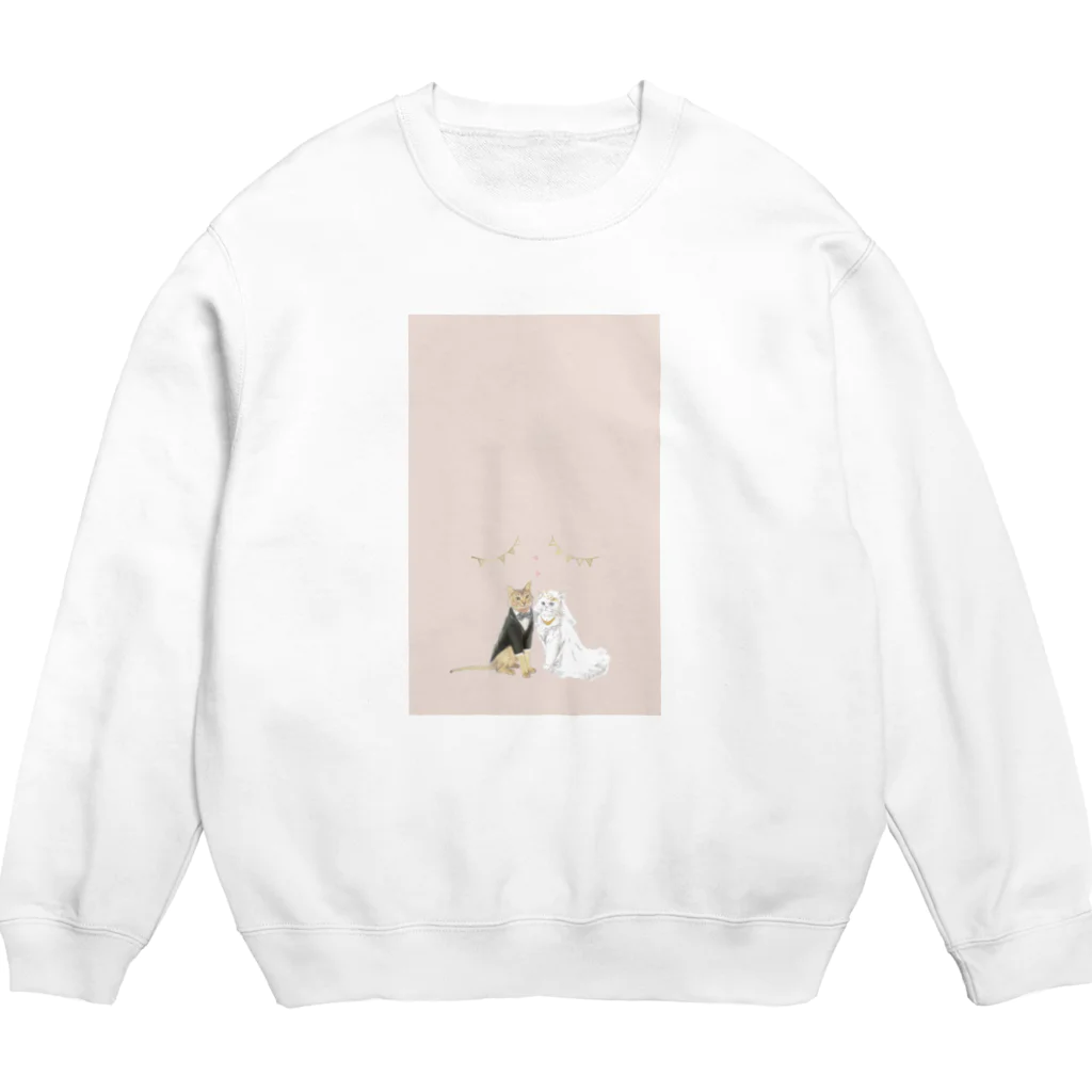 似顔絵婚姻届/スマホDIY婚姻届~ai.create~の無料婚姻届♡お揃いグッズ Crew Neck Sweatshirt