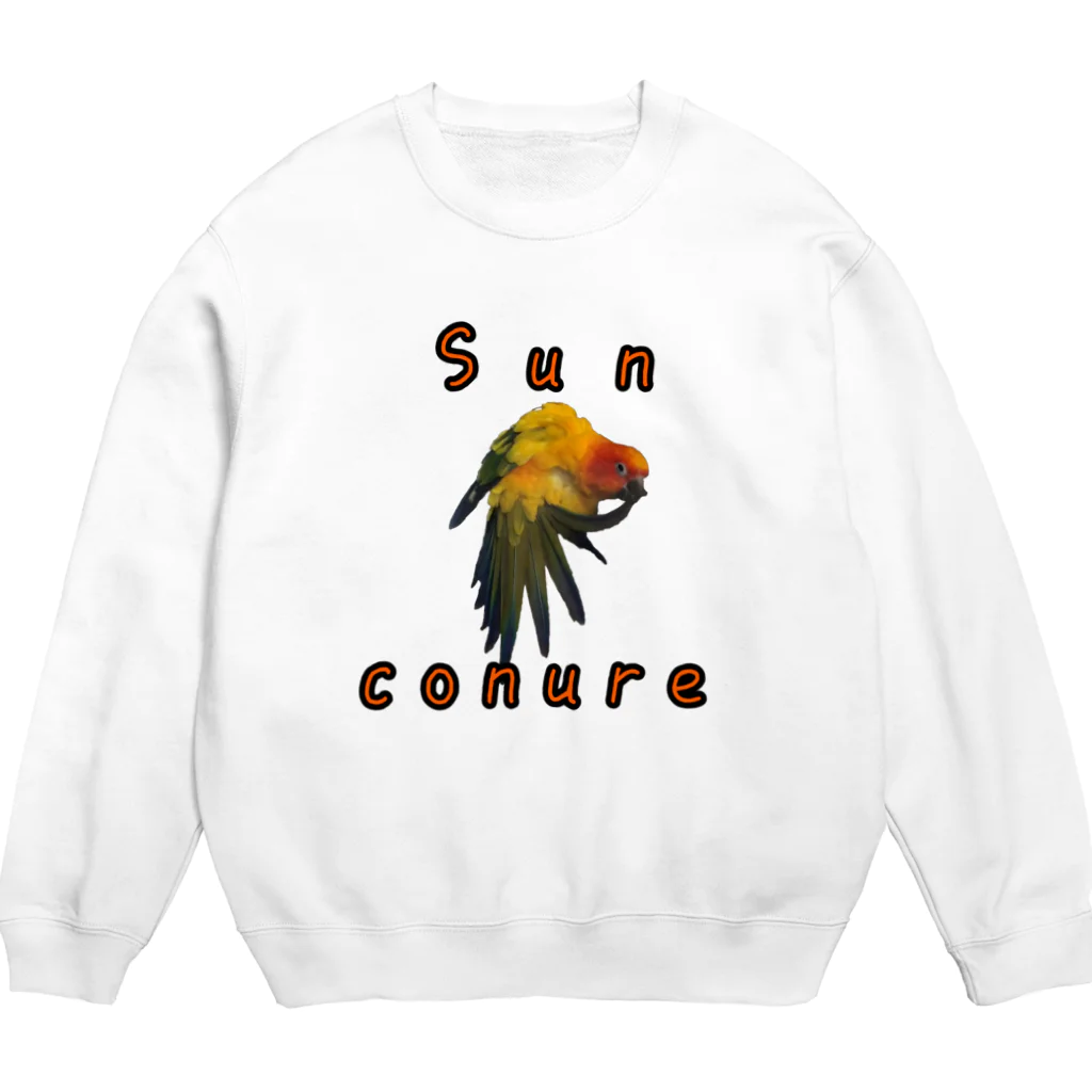 ぽちの適当屋のコガネメキシコインコ キレイ好き Crew Neck Sweatshirt