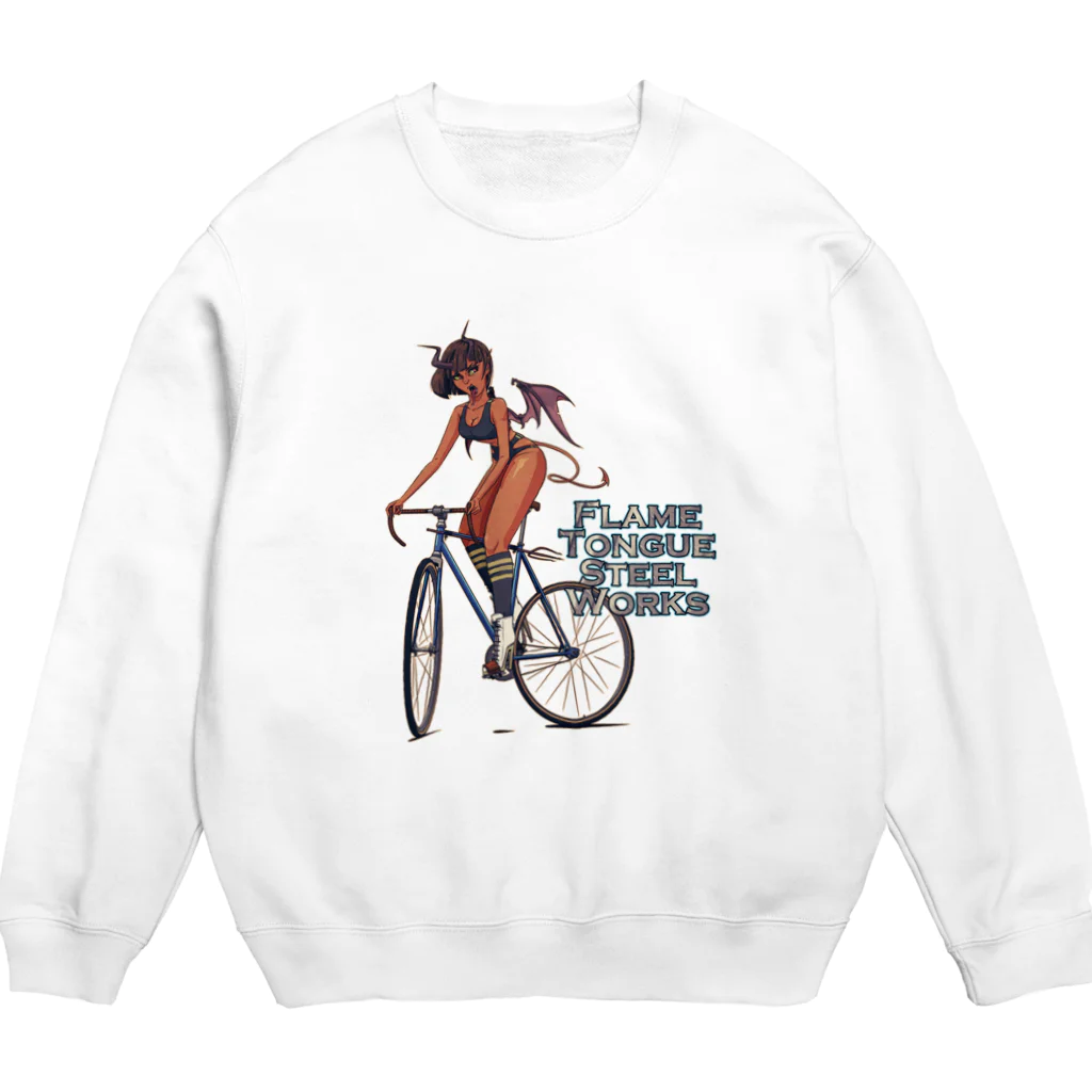 nidan-illustrationの"FLAME TONGUE STEEL WORKS" Crew Neck Sweatshirt