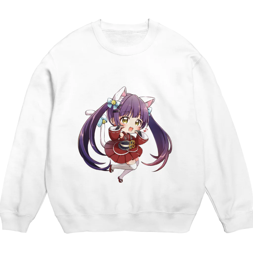 まなネコ❤️🐈のまなネコ にゃんにゃん♪ Crew Neck Sweatshirt