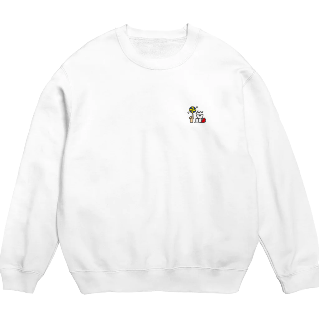 塩チャンネルの塩ちゃんロゴ Crew Neck Sweatshirt