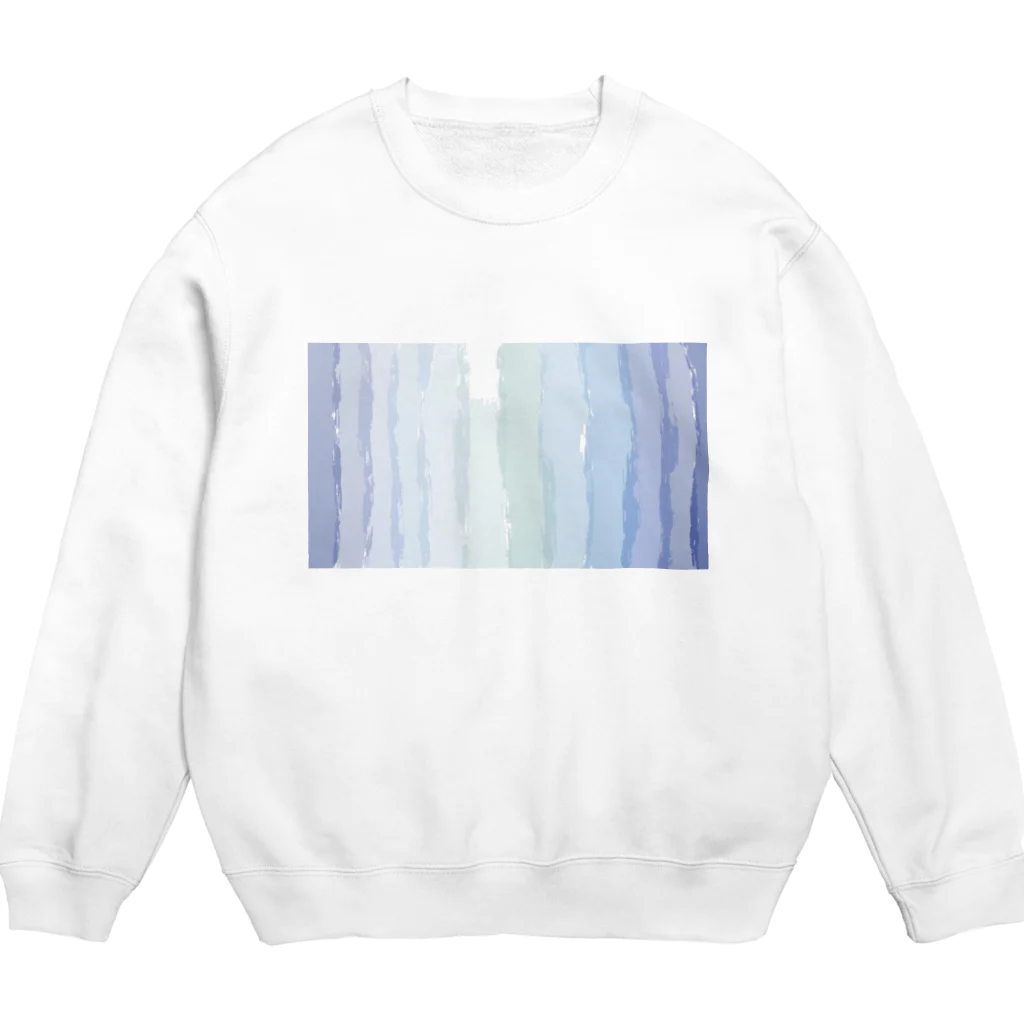 のんつ屋のブルーのカーテン Crew Neck Sweatshirt