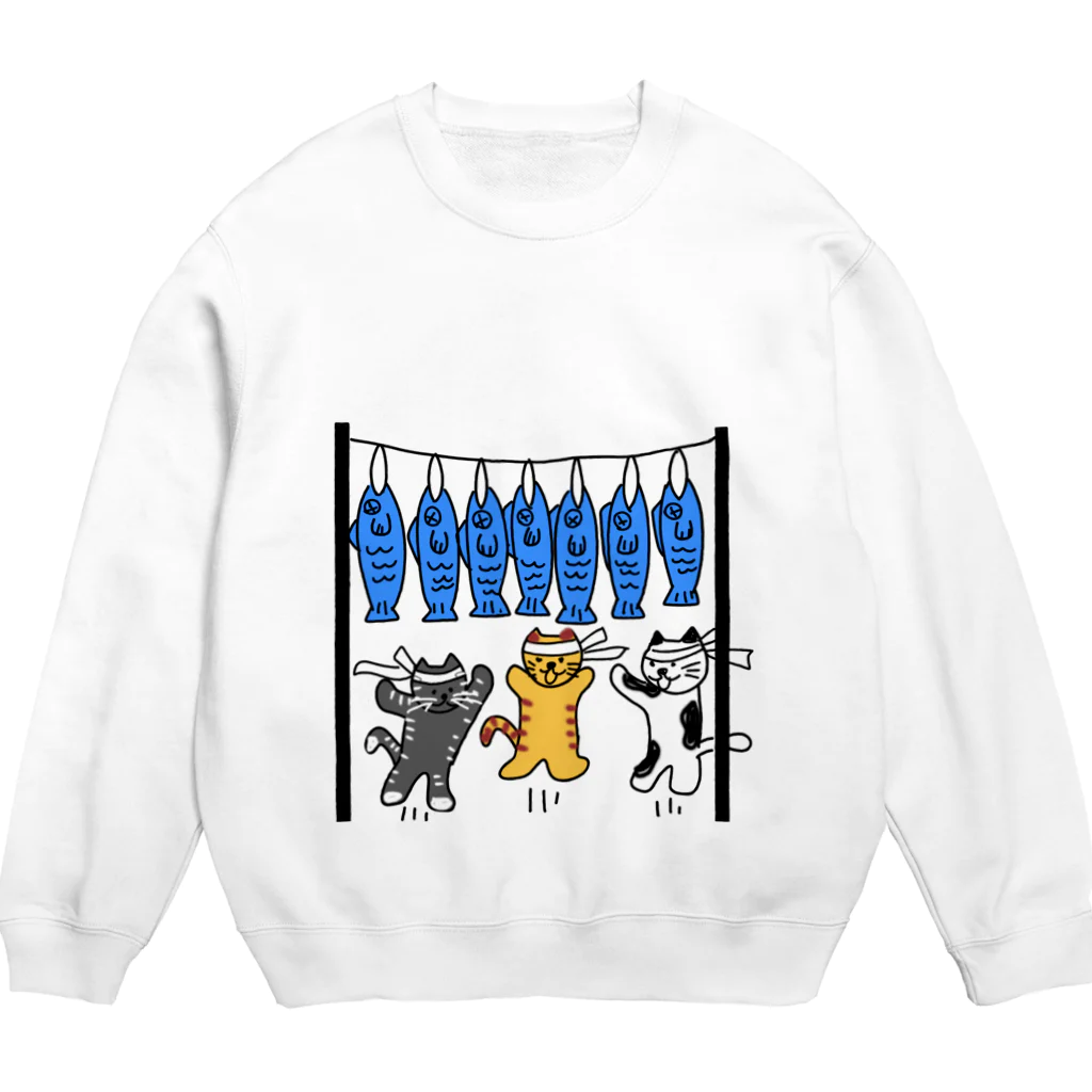 それいゆのねこ猫運動会（魚食い競走） Crew Neck Sweatshirt