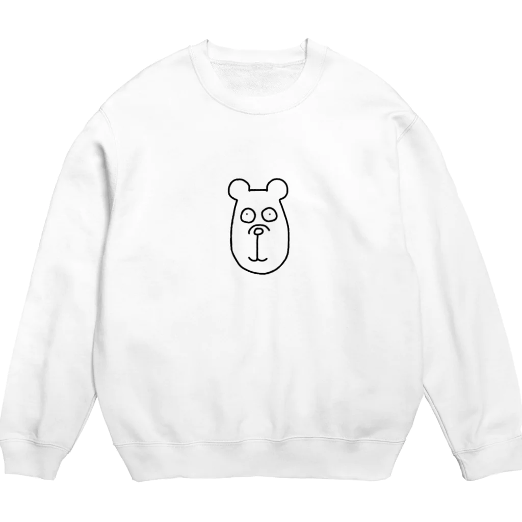 ぽぴぽぴの鼻の下のびくま Crew Neck Sweatshirt