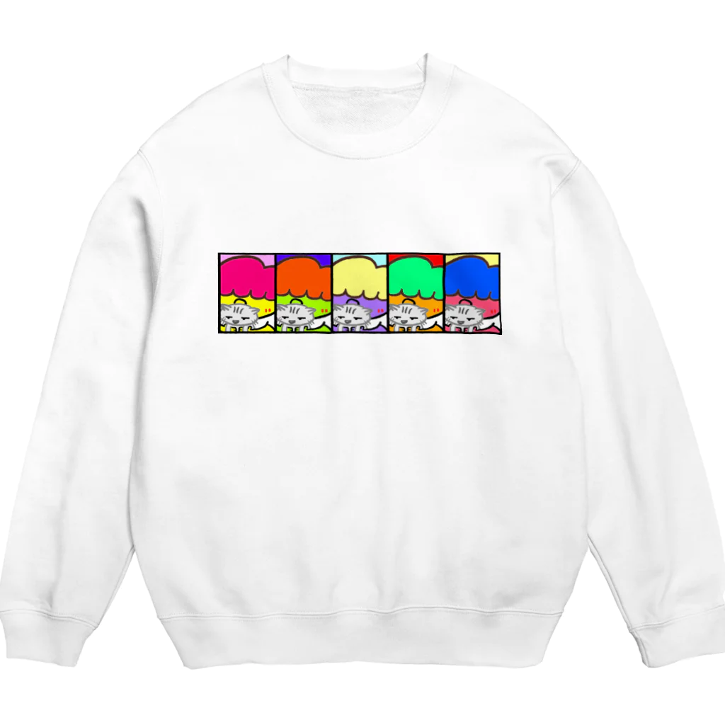 Pon_Powの猫を吸う。 Crew Neck Sweatshirt