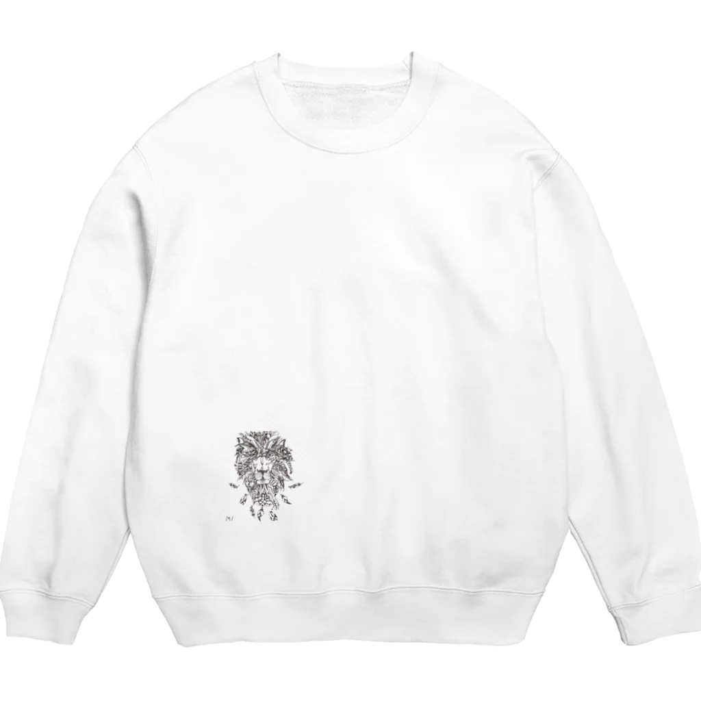 気まぐれmiのライオン Crew Neck Sweatshirt