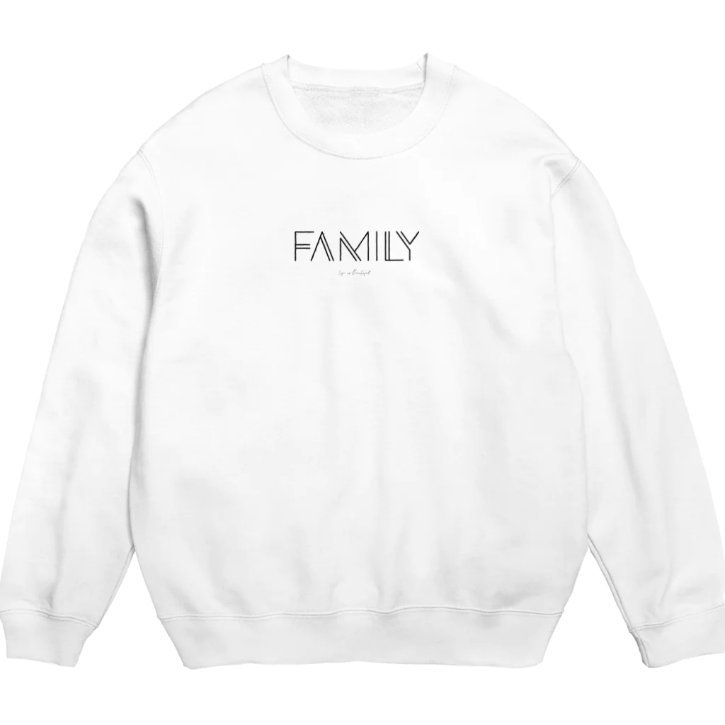 たなせゆうやの店のFamily Black Crew Neck Sweatshirt