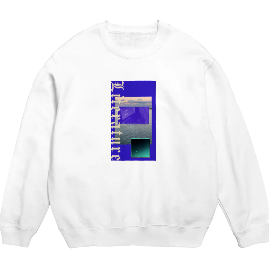 文学と汗 GOODSの文学とインターネット Crew Neck Sweatshirt